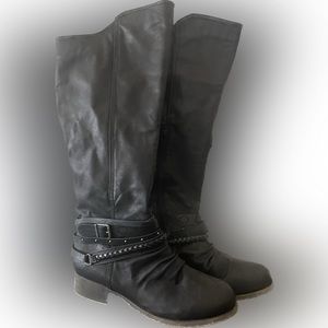 Jellypop Knee High Boots; Leather Knee High Boots